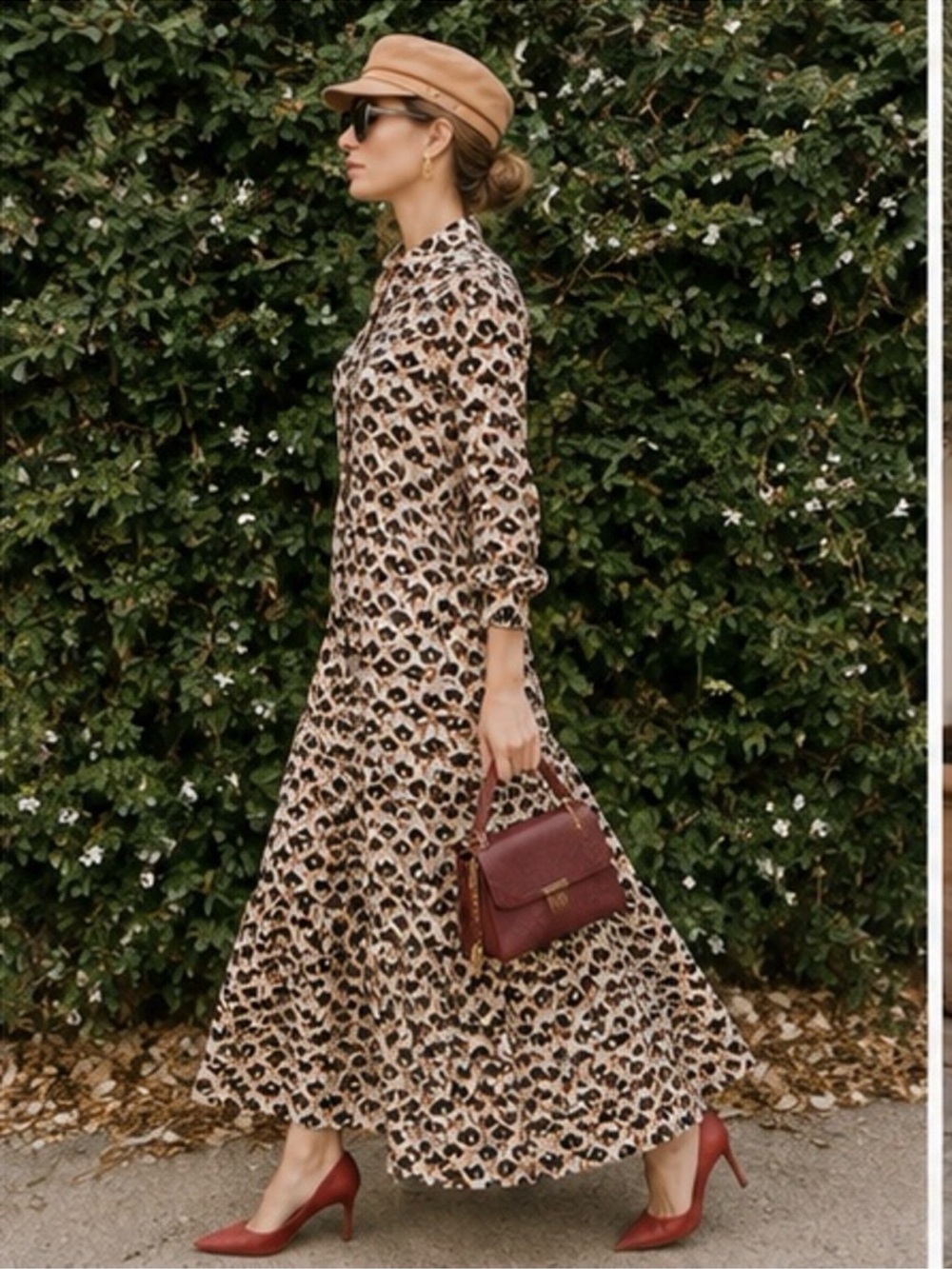 Zara printed dress bloggers favorite